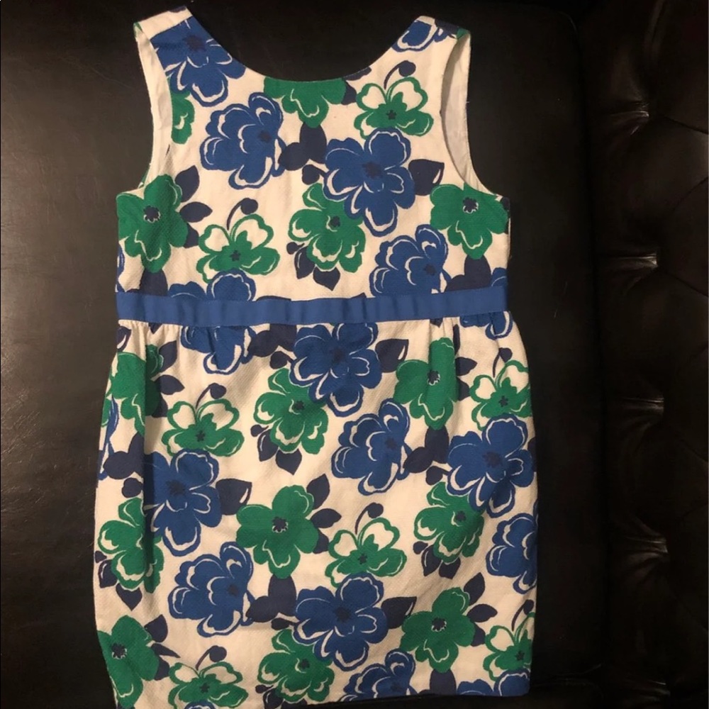 Janie and Jack Green and Blue Floral Dress